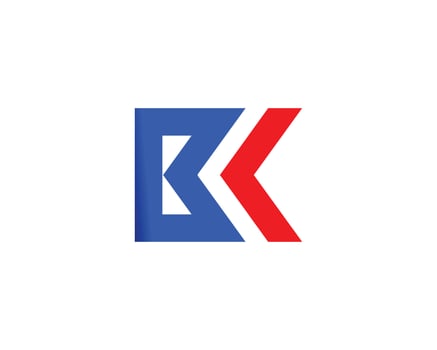 BK KB Logo design vector template