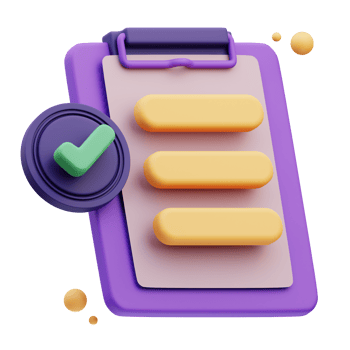 Report with approved success Quality control, 3d Illustration png