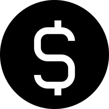 Cash Money Coin Value clip art icon vector