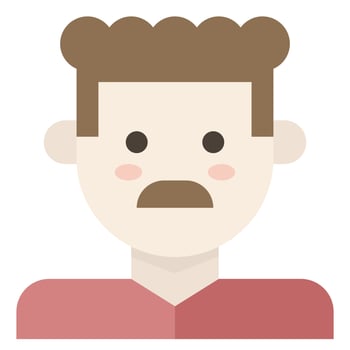 Daddy Mexican Man Avatar Mustache clip art icon vector