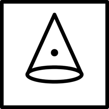 Funnel Abstract Geometric Polygon Eye clip art icon vector