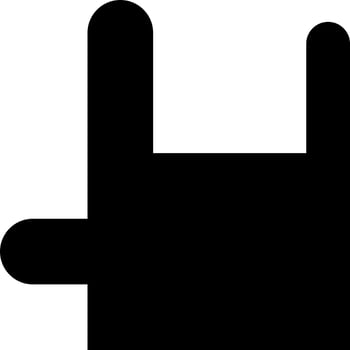 Hand Love Gesture Like clip art icon vector