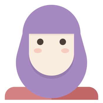 Hijab Muslim Islamic Veils Woman Female Avatar clip art icon vector