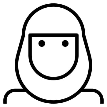 Hijab Muslim Islamic Veils Woman Female Avatar clip art icon vector