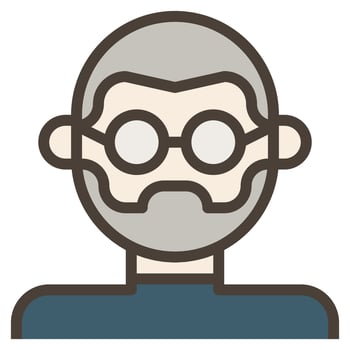 Nerd Avatar Steve Jobs Man Bald Glasses clip art icon vector