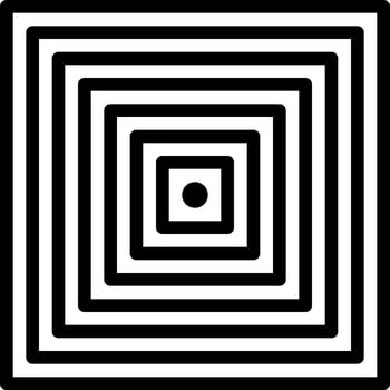 Square Abstract Geometric Polygon Eye clip art icon vector