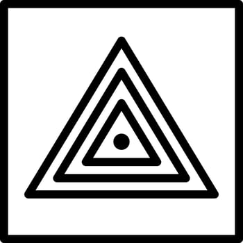 Triangle Abstract Geometric Polygon Eye clip art icon vector