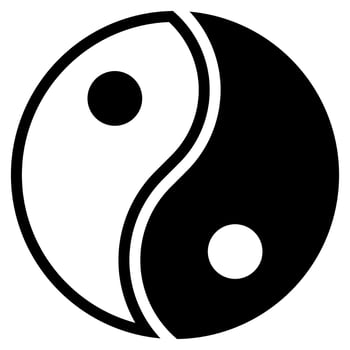 yin clip art icon vector