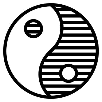 yin clip art icon vector
