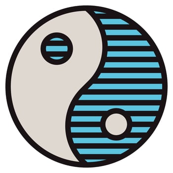 yin clip art icon vector