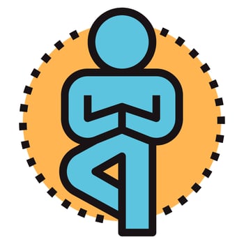yoga clip art icon vector