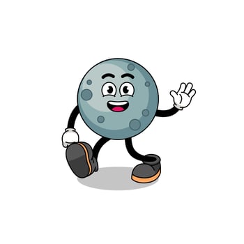 asteroid cartoon walking vector