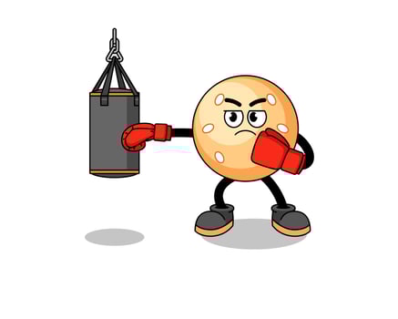 Illustration of sesame ball boxer vector