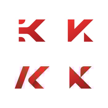 Letter K logo template elements vector