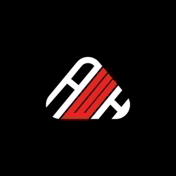 AWH letter logo creative design with vector graphic, AWH simple and modern logo in triangle shape.