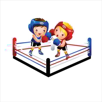 boxing logo boxing mascot sport logo design, boxing glove, Boxing day, Kickboxing Punch, kids playing, child, sport vector
