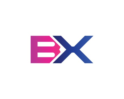 BX XB Logo design vector template