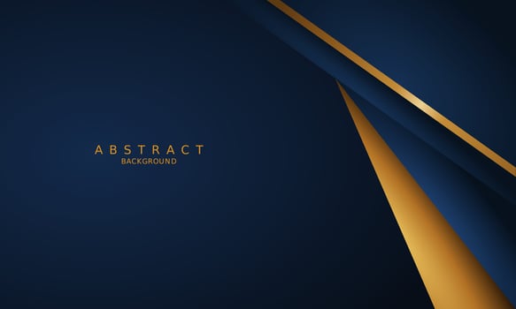 dark blue luxury premium background and gold line. vector