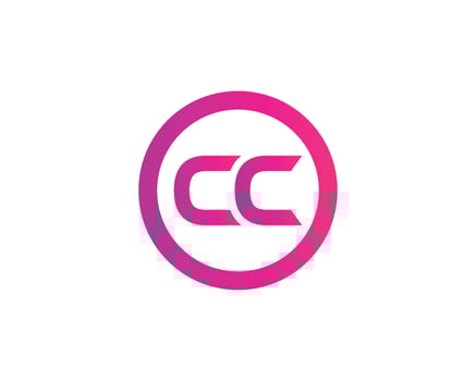 CC logo design vector template