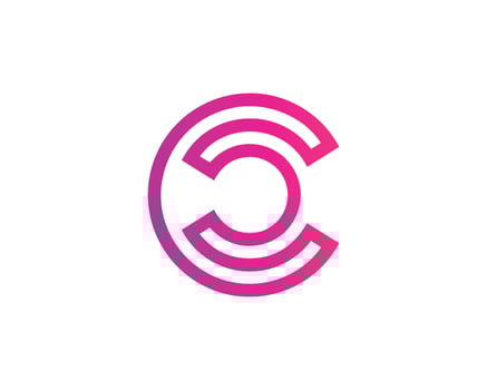 CC logo design vector template
