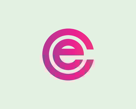 CE EC logo design vector template