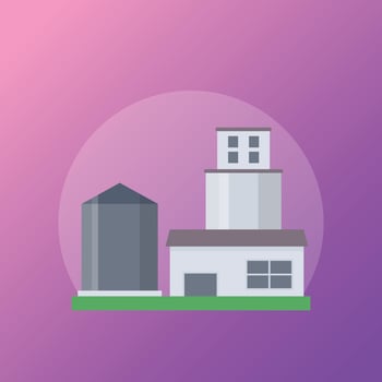 Trendy Production Plant vector