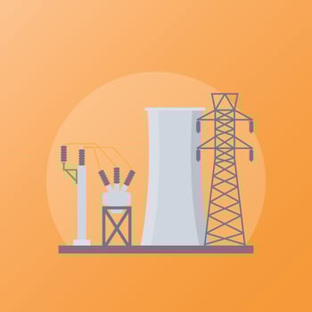 Trendy Oil Industry vector