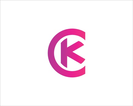 CK KC Logo design vector template