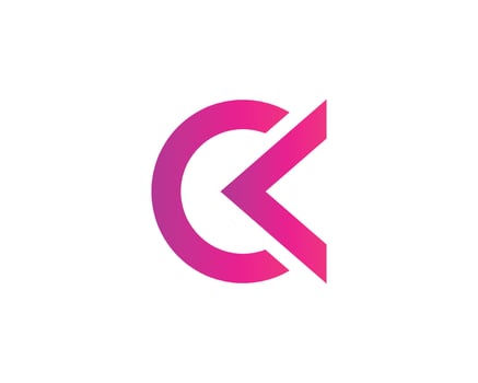 CK KC Logo design vector template