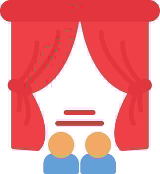 Theatre Flat Icon vector