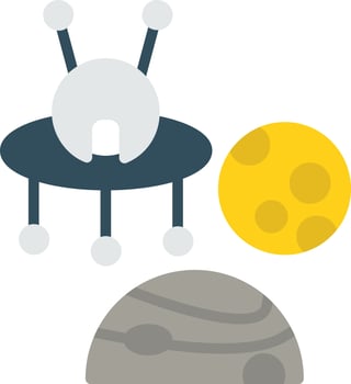 Ufo Flat Icon vector