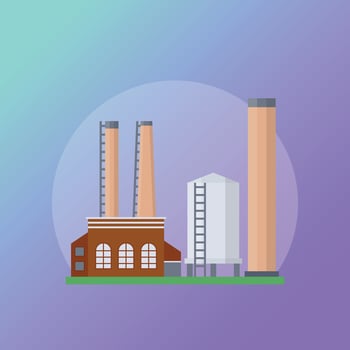 Trendy Hydropower Plant vector