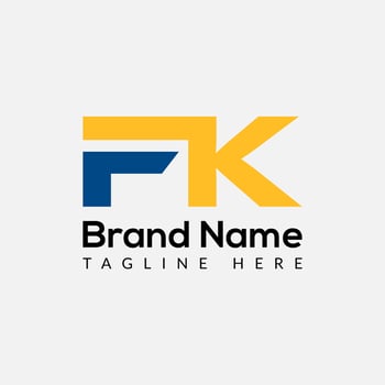 Abstract FK letter modern initial lettermarks logo design vector