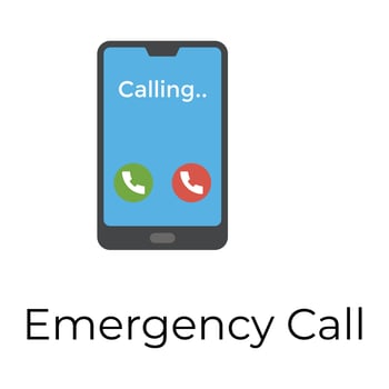 Trendy Emergency Call vector