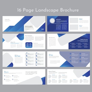 Landscape Brochure Template vector