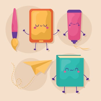 creativity items bundle vector