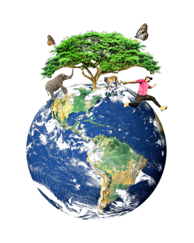 earth and nature biodiversity on a transparent background png