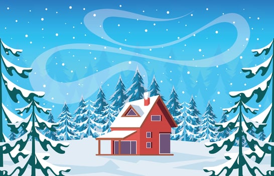 Winter Scenery Background vector