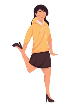 businesswoman in active break vector