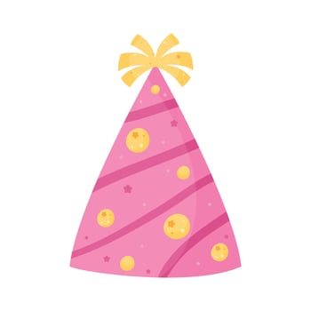 pink party hat vector