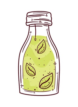 fresh green detox drink vector