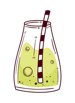 fresh green detox bottle vector