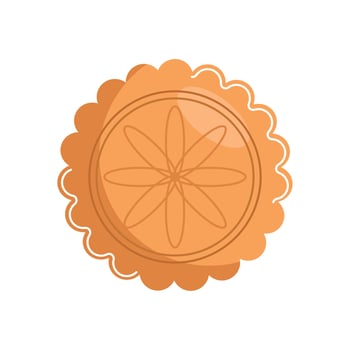 golden moon cake vector