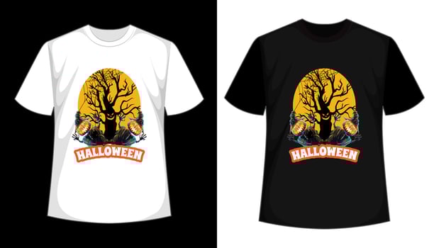 Happy Halloween scary night vintage t shirt design. Vector illustration