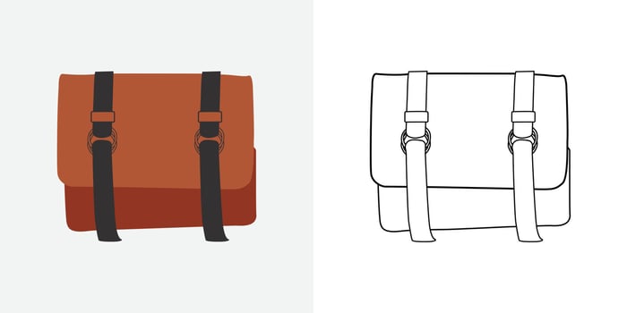 Business luxury bag and hand draw art vector