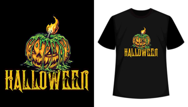Halloween t shirt design. Vector illustration