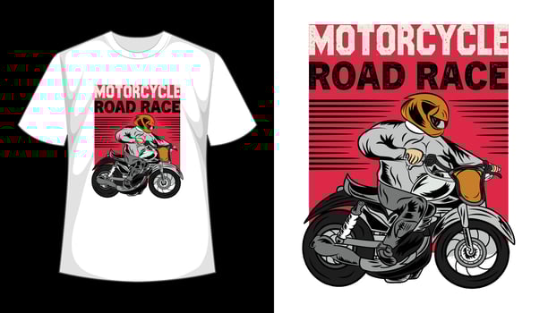 Motorcycle road race vintage t-shirt design vector
