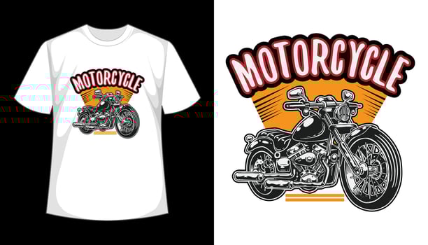 Vintage race motorcycle, Racing bike t-shirt design vector