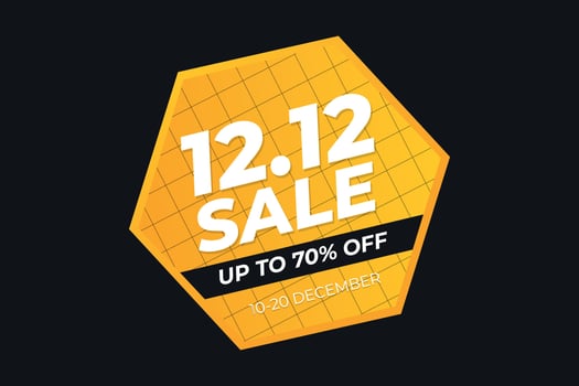 12.12 Shopping day sale banner design. vector
