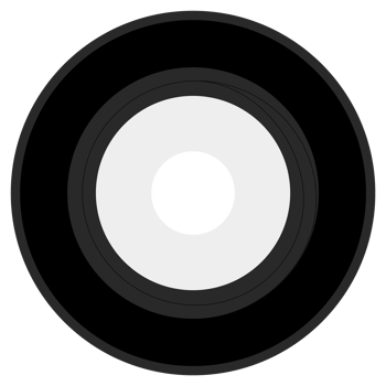 White vinyl record transparent PNG
